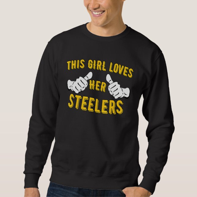 Sudadera Esta Chica ama a sus Steelers (Anverso)