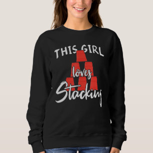 Sudadera Esta Chica Ama Apilar Vasos Apilador Velocidad Api