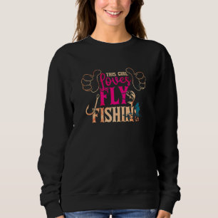 Sudadera Esta Chica Ama La Pesca Con Mosca Mujer Pescadora