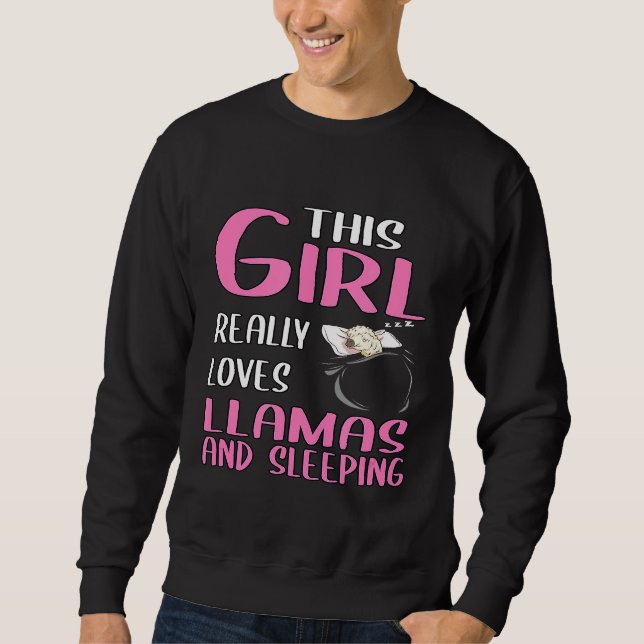Sudadera Esta Chica Ama Verdaderamente a las Llamas y Dormi (Anverso)