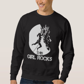 Sudadera Esta chica domina el escalada en roca Boulder Cara