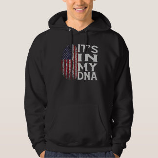 Sudadera Está en mi ADN Bandera Americana Día de la Indepen