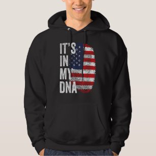 Sudadera Está En Mi Adn Bandera Americana Equipo De Fútbol 
