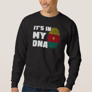 Sudadera Está En Mi ADN Bandera De Camerún Huella Dactilar