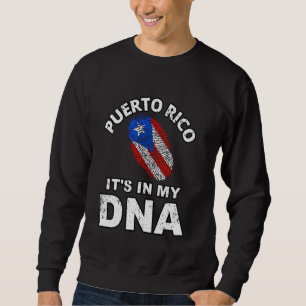 Sudadera Está en mi ADN Bandera de Puerto Rico Impresión am
