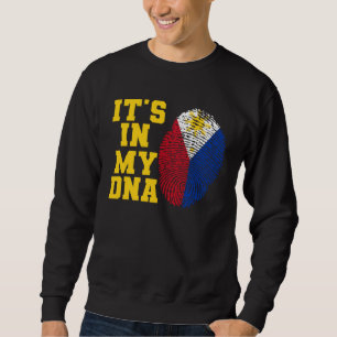 Sudadera Está en mi ADN Bandera Filipina Cortada Filipinas
