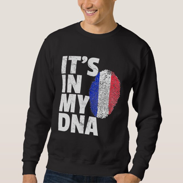 Sudadera Está En Mi Adn Bandera Francesa Orgullo Nacional C (Anverso)