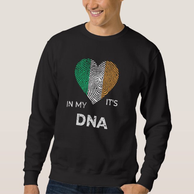 Sudadera Está En Mi Adn Bandera Irlandesa Nacionalidad Gene (Anverso)
