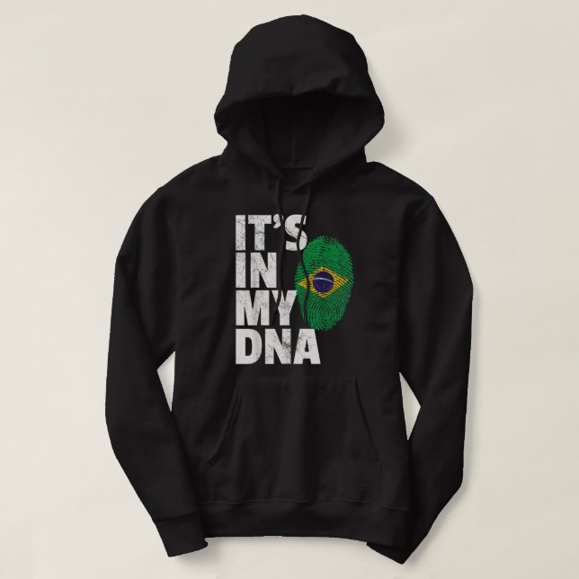 Sudadera Está en mi ADN Brasil Hombres de Orgullo de Bander (Diseño del anverso)