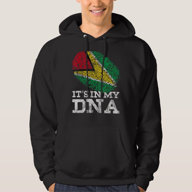 Sudadera Está en mi ADN Guyana los genes de la bandera del  (Anverso)