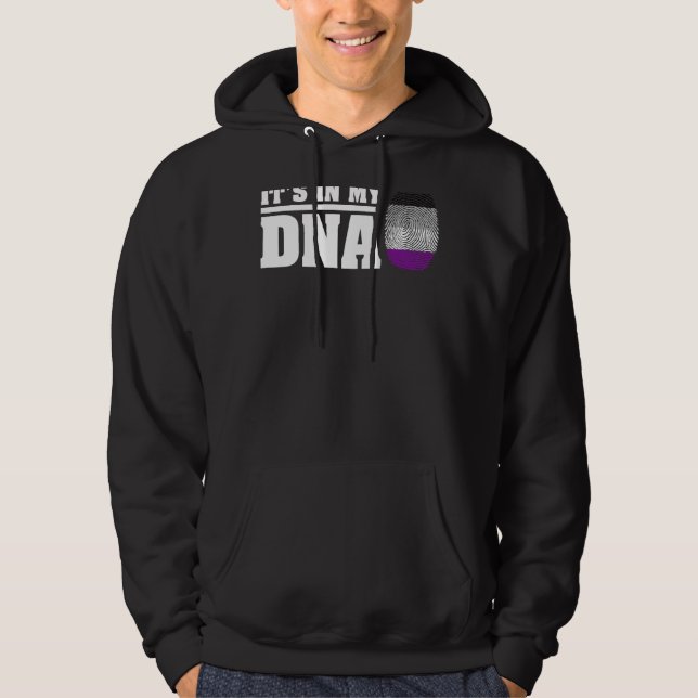 Sudadera Está En Mi Adn Orgullosa Bandera De Asexualidad Ac (Anverso)
