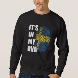 Sudadera Está en mi ADN Suecia Orgullo Bandera sueca Finger