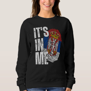 Sudadera Está en mí, bandera de Serbia, huella digital heri