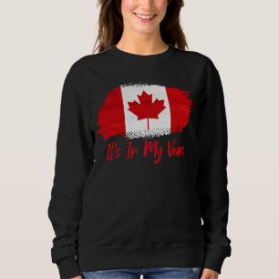 Sudadera está En Mis Venas Bandera de Canadá Patrimonio Pat