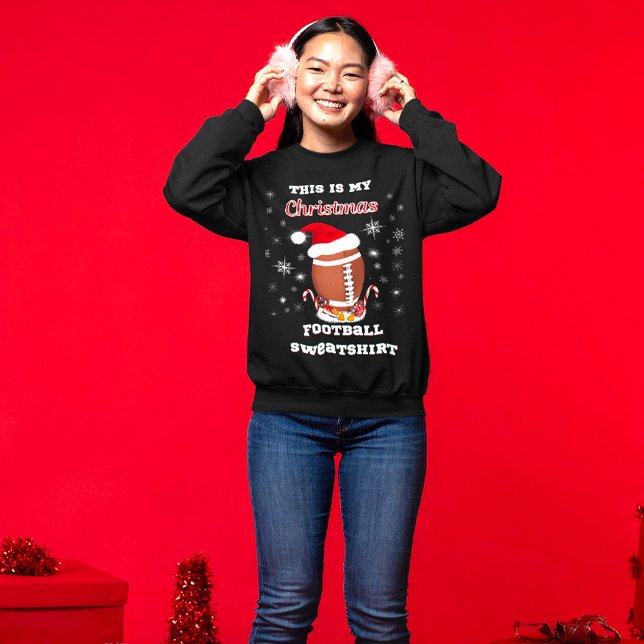 Sudadera Esta es la camiseta de fútbol de mis Navidades con (Subido por el creador)