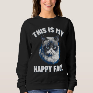 Sudadera Esta Es Mi Cara Feliz - Gato Gracioso Con Cara Gru