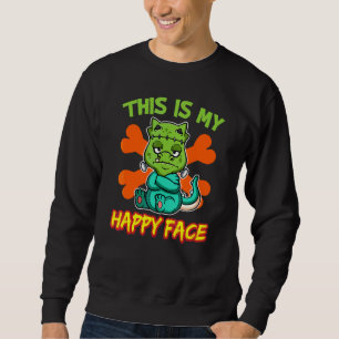 Sudadera Esta Es Mi Cara Feliz  Monstruo de Halloween Noche