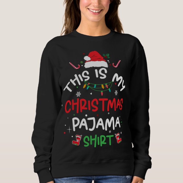 Sudadera Esta es mi familia de Navidades Pajama Xmas (Anverso)