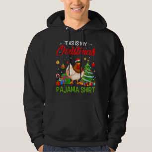 Sudadera Esta Es Mi Luz De Pijama De Navidad De Pollo Santa