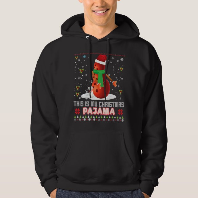 Sudadera Esta es mi Navidad Pajama Bowling Santa Elf Swe (Anverso)