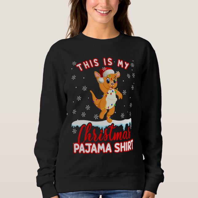 Sudadera Esta es mi Navidad Pajama Santa Kangaroo (Anverso)