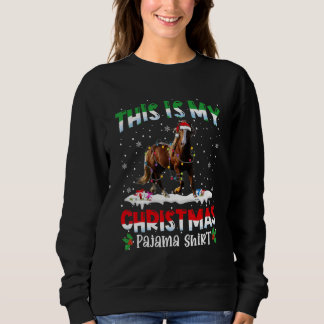 Sudadera Esta Es Mi Pijama De Navidad Animales De Caballo L