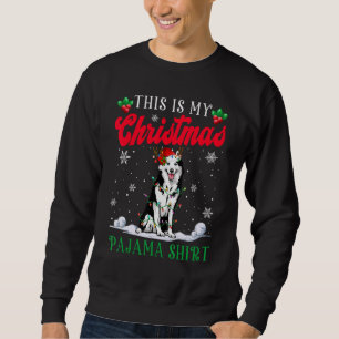 Sudadera Esta Es Mi Pijama De Navidad Perro Husky Siberia