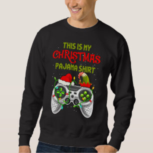 Sudadera Esta es mi pijama de Navidad Santa Elfo Videojuego