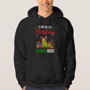 Sudadera Esta Es Mi Pijama De Navidad Santa Reno Iguana
