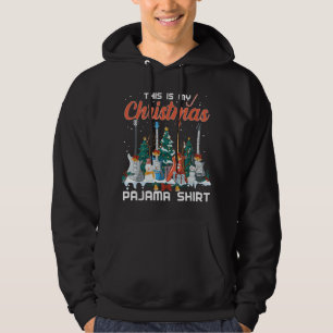 Sudadera Esta Es Mi Pijama Divertida De Navidad Guitarra Mú