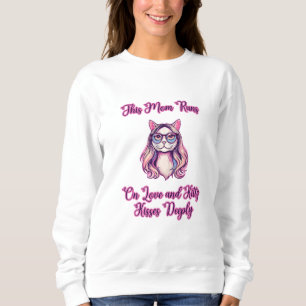 Sudadera Esta Mamá Funciona Con Amor Y Besos De Gatito Prof