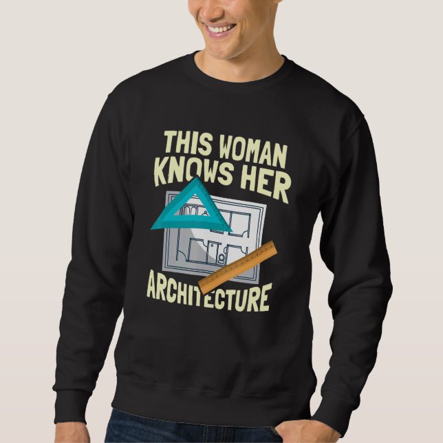 Sudadera Esta mujer conoce su arte de construcción de arqui (Anverso)