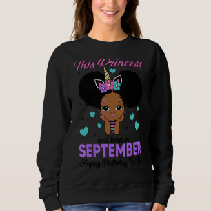Sudadera Esta Princesa Nació En Septiembre El Chica Negro B