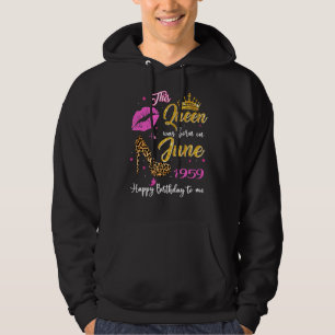 Sudadera Esta Reina Nació En Junio De 1959 63er Cumpleaños