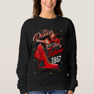 Sudadera Esta Reina nació en septiembre de 1957 en bi