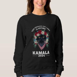 Sudadera Esta Señora Gata Sin Hijos Está Votando por Kamala