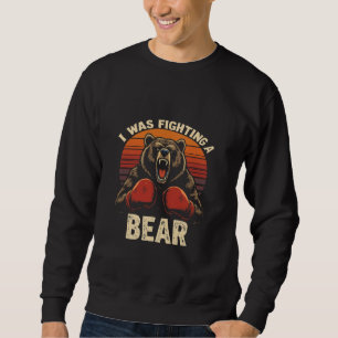 Sudadera ESTABA LUCHANDO CON UN OSO Boxeo de oso vintage
