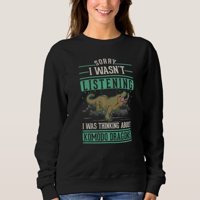 Sudadera Estaba pensando en Komodo Dragons Monitor Lizard (Anverso)
