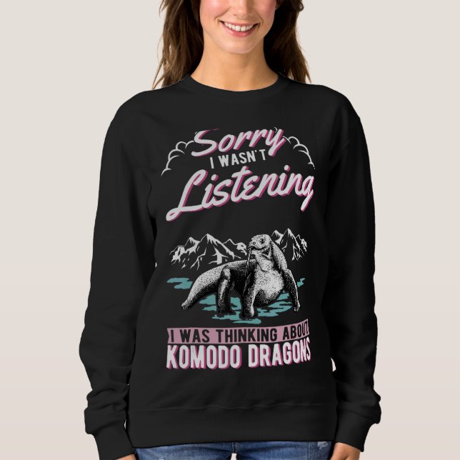 Sudadera Estaba Pensando En Los Dragones Komodo (Anverso)