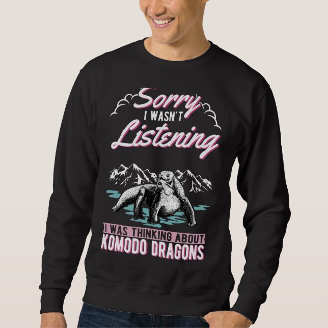 Sudadera Estaba Pensando En Los Dragones Komodo (Anverso)