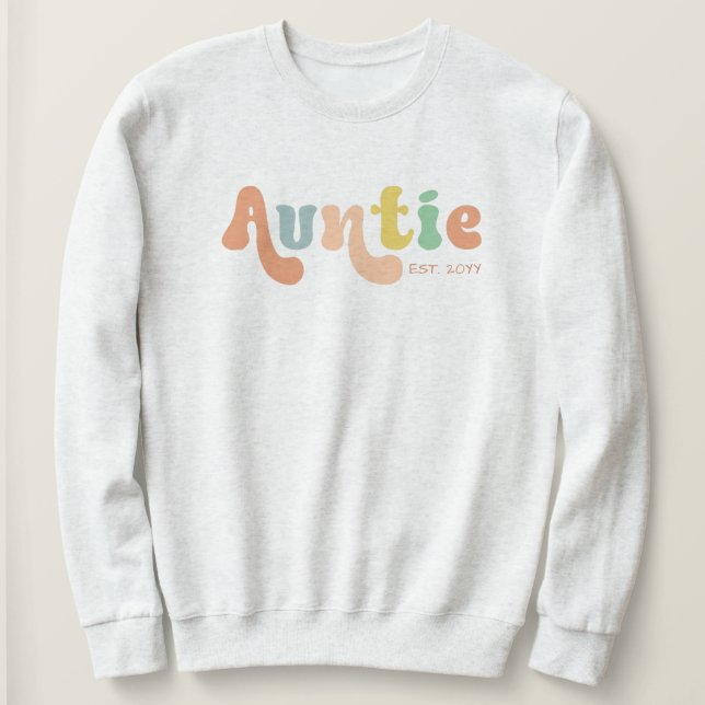 Sudadera Establecimiento de la tía Personalizado Groovy | R (Anverso del diseño)