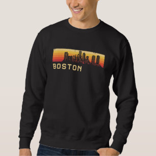 Sudadera Estación de Metro Boston City Skyline Massachusett