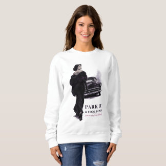Sudadera Estacionarlo y Enfriar, Declaración Vintage Noir S