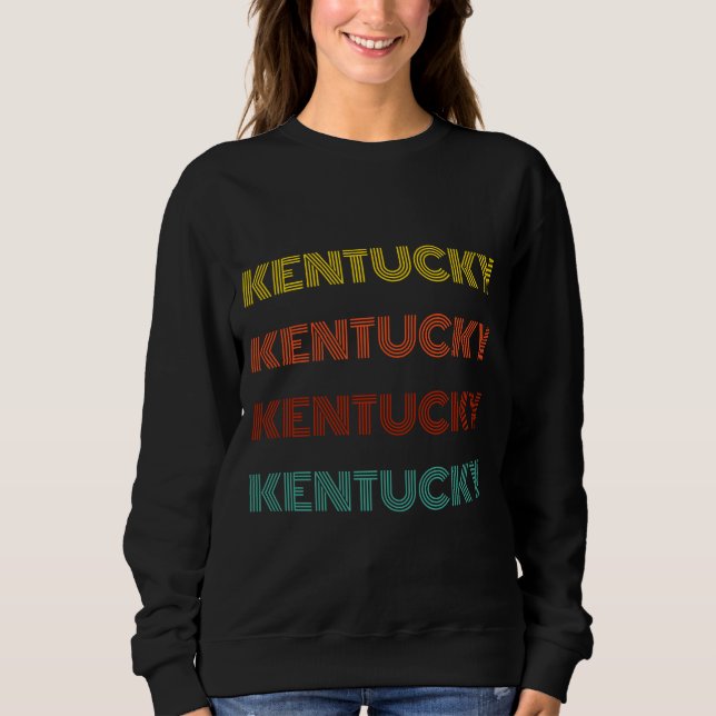 Sudadera Estado americano de Kentucky Retro Typography (Anverso)