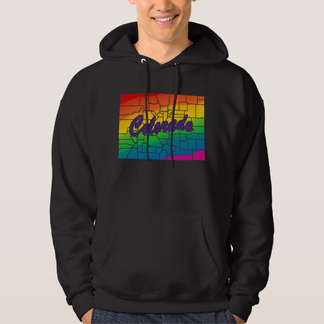 Sudadera Estado Arcoiris De Colorado (Anverso)