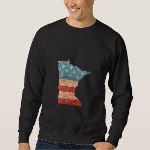 Sudadera Estado de Minnesota Bandera Patriótica de los Esta