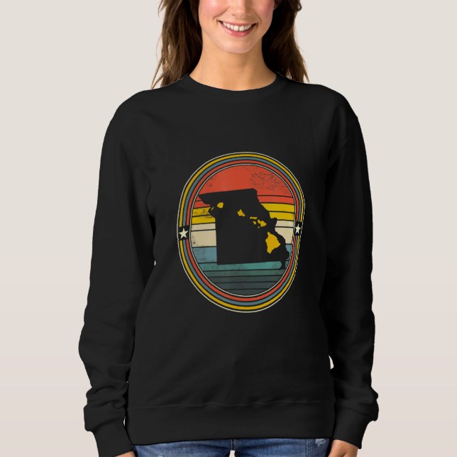 Sudadera Estado de Missouri Hawaii Roots Retr de mapa estat (Anverso)