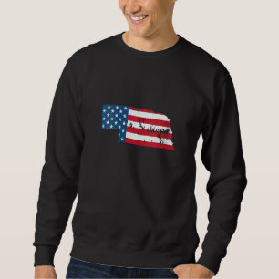 Sudadera Estado de Nebraska Bandera Patriótica de los Estad