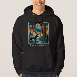Sudadera Estado de Sasquatch y Elk WA
