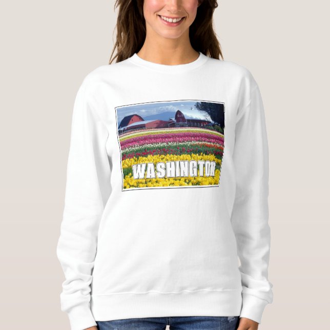 Sudadera Estado de Washington | Campo de Tulipanes (Anverso)